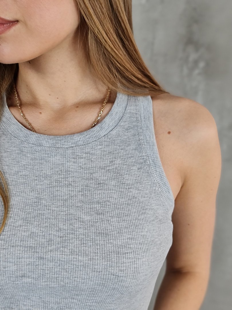 Топ li.fe style в рубчик базовый серый, фотография №3