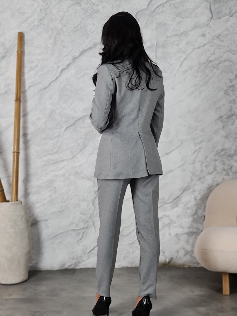 Костюм Naiif пиджак и брюки серый, фотография №3