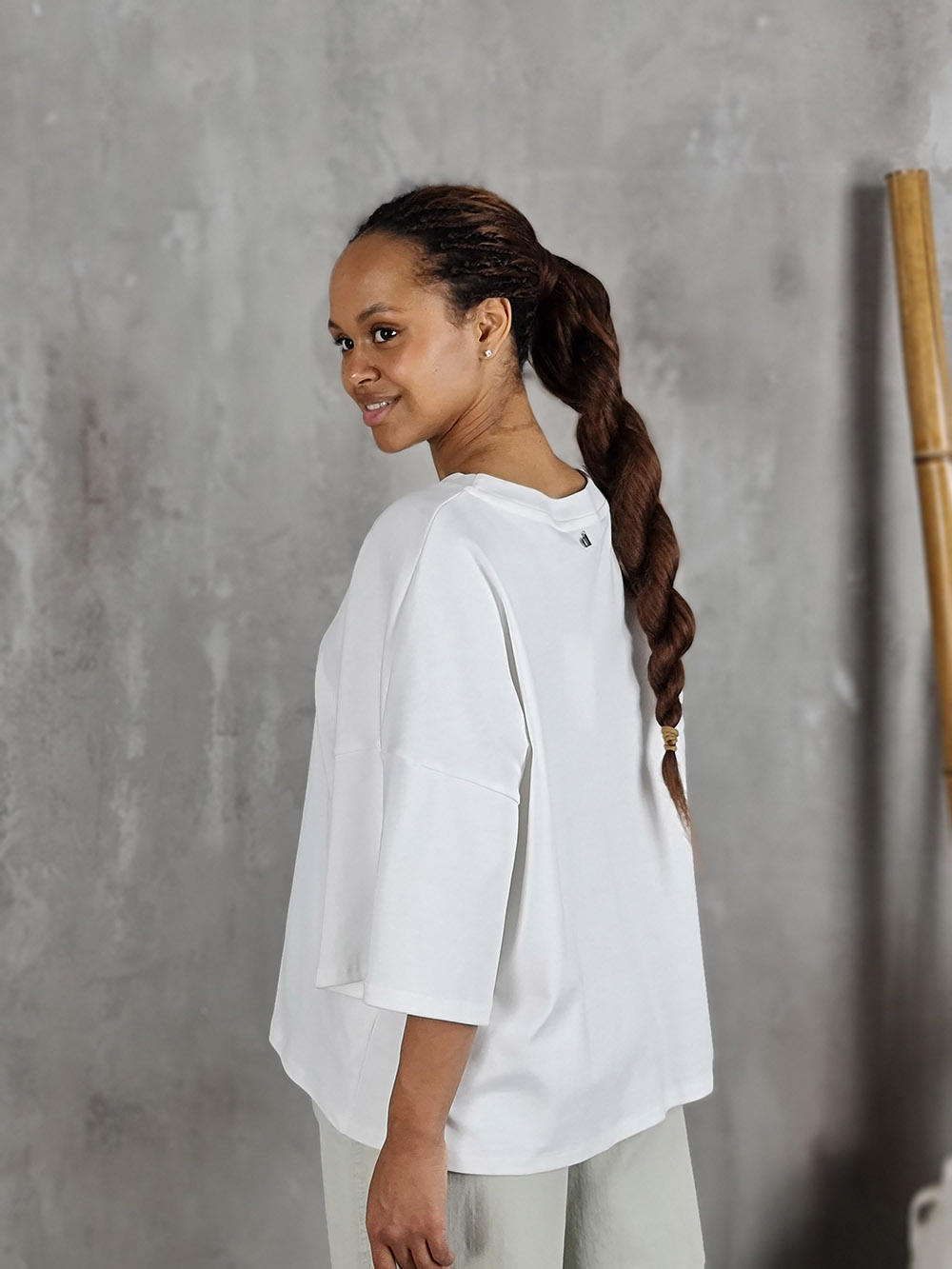 Футболка Dixie широкие рукава белая, фотография №4