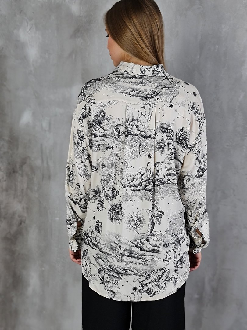 Рубашка Imperial с рисунками молочная (кремовая), фотография №4