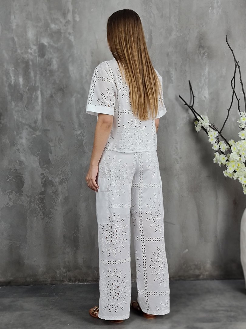 Костюм MIHO'S рубашка и брюки белый, фотография №3