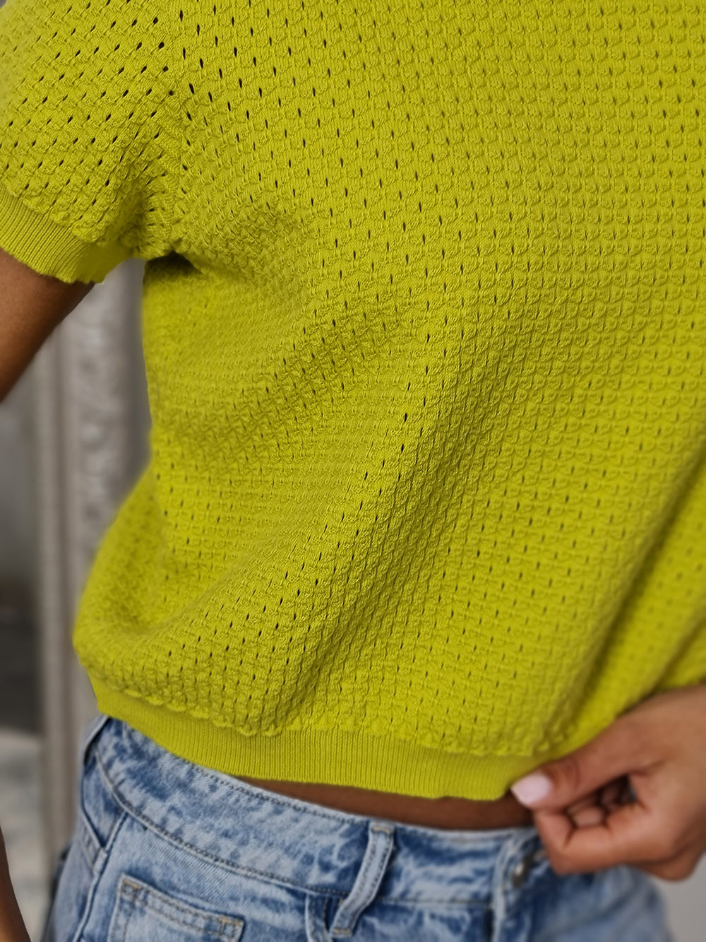 Джемпер Vicolo с перфорацией салатовый, фотография №4