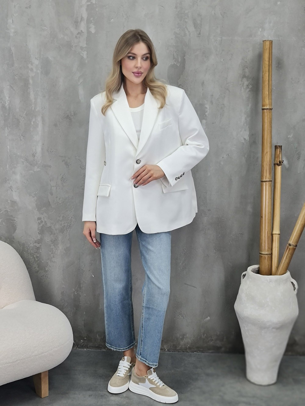 Пиджак Vicolo с карманами белый, фотография №4