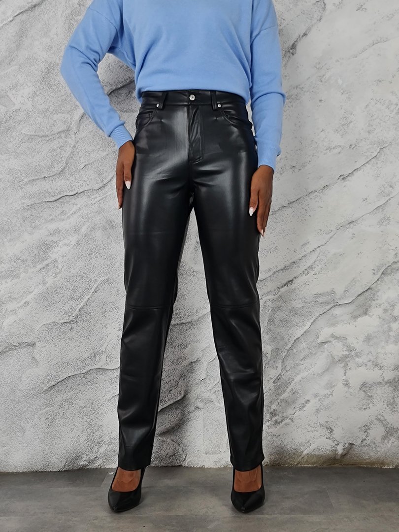 Брюки Naiif из экокожи черные, фотография №2