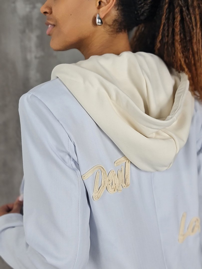 Костюм MIHO'S с капюшоном толстовки голубой, фотография №6