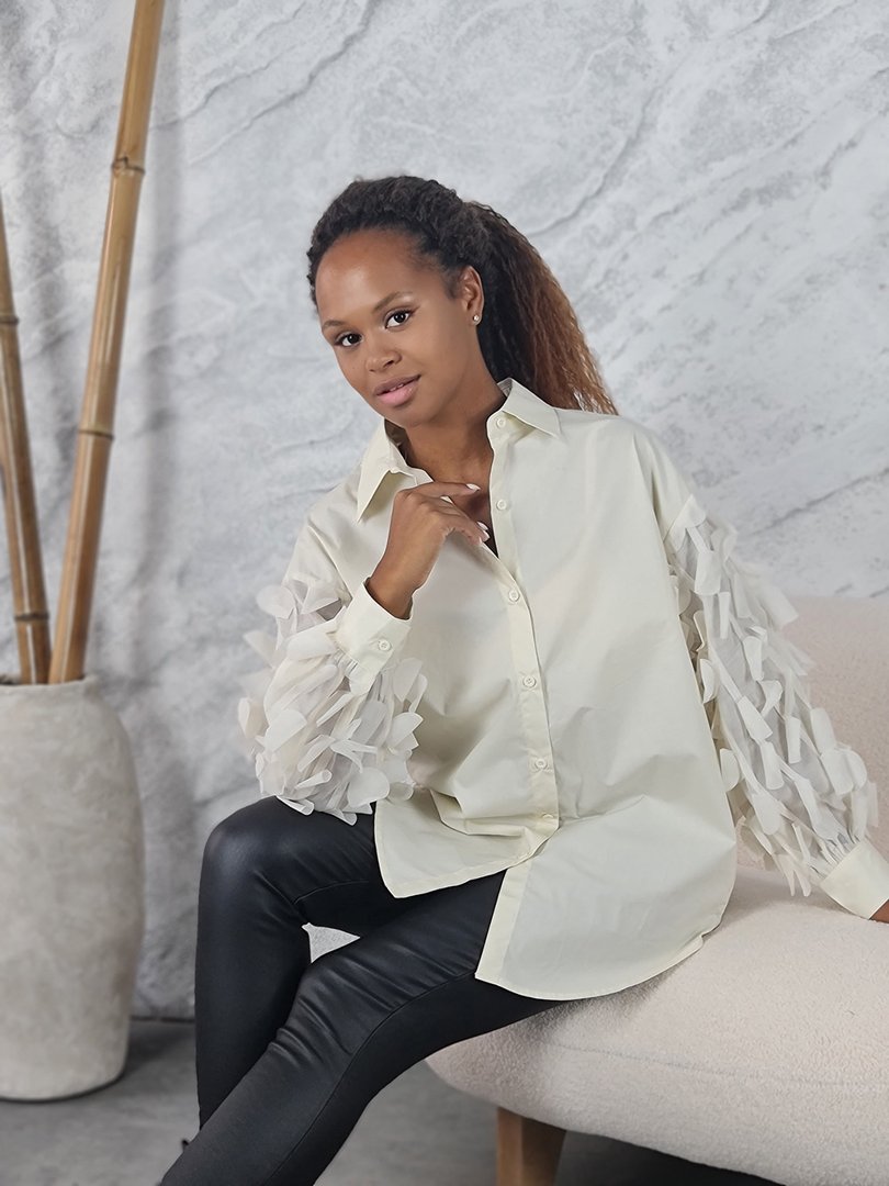 Рубашка Lara молочная, фотография №2