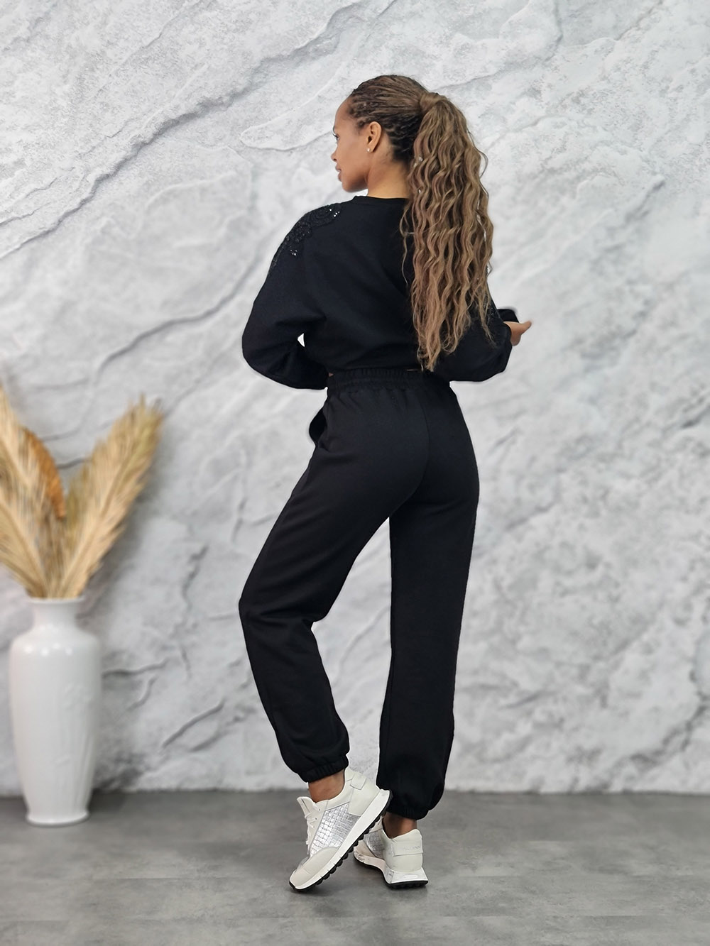 Костюм Please узор на плече черный, фотография №3