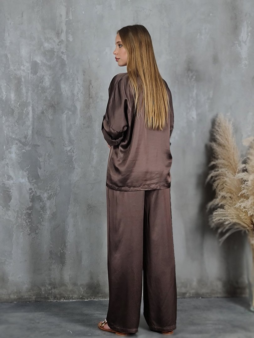 Костюм CLOTHÉ атласный шоколад, фотография №3