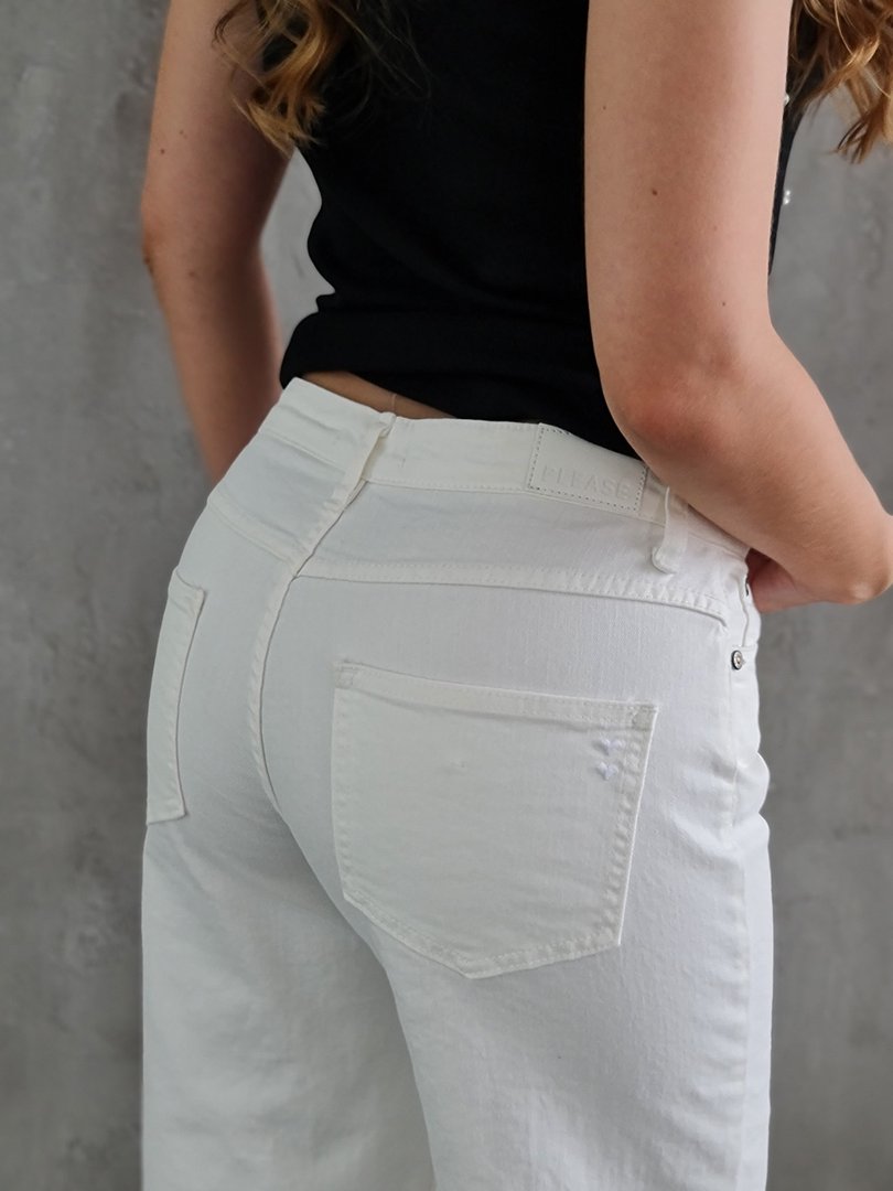 Джинсы Please широкие прямые белые, фотография №5