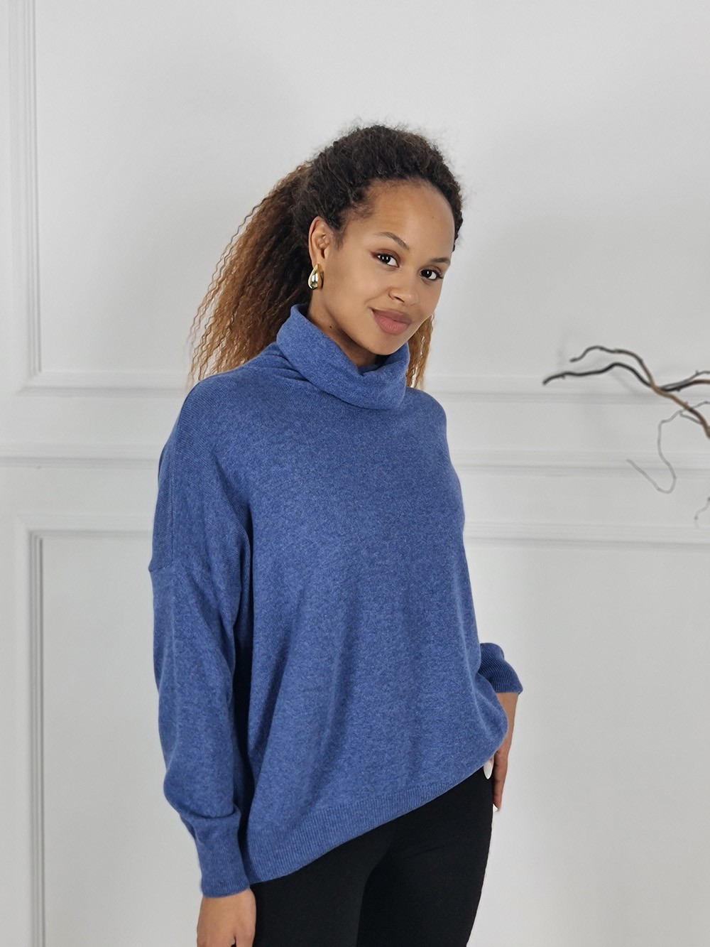 Джемпер Cashmere Blend с кашемиром синий, фотография №1