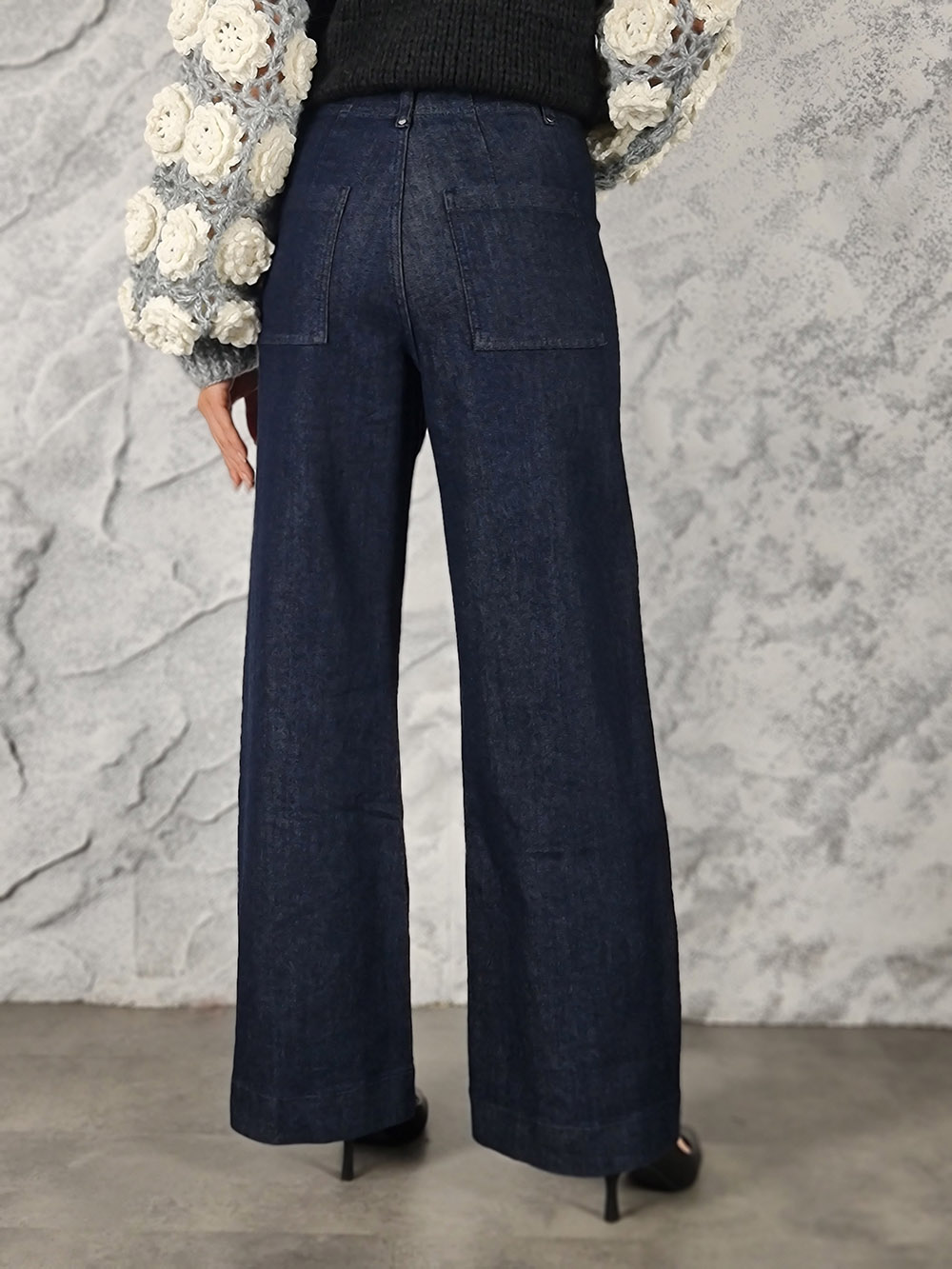 Джинсы Miss Bonbon темно-синие со стрелками, фотография №2