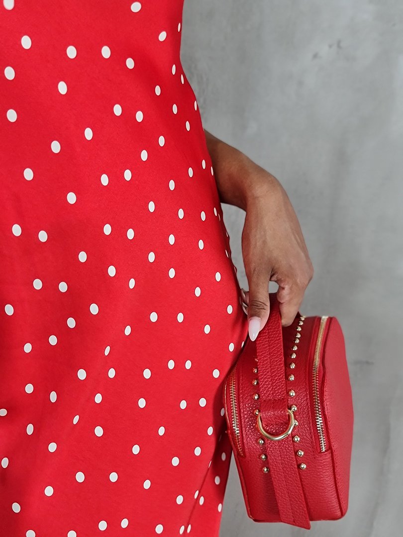 Сарафан Vicolo в белый горошек красный, фотография №5