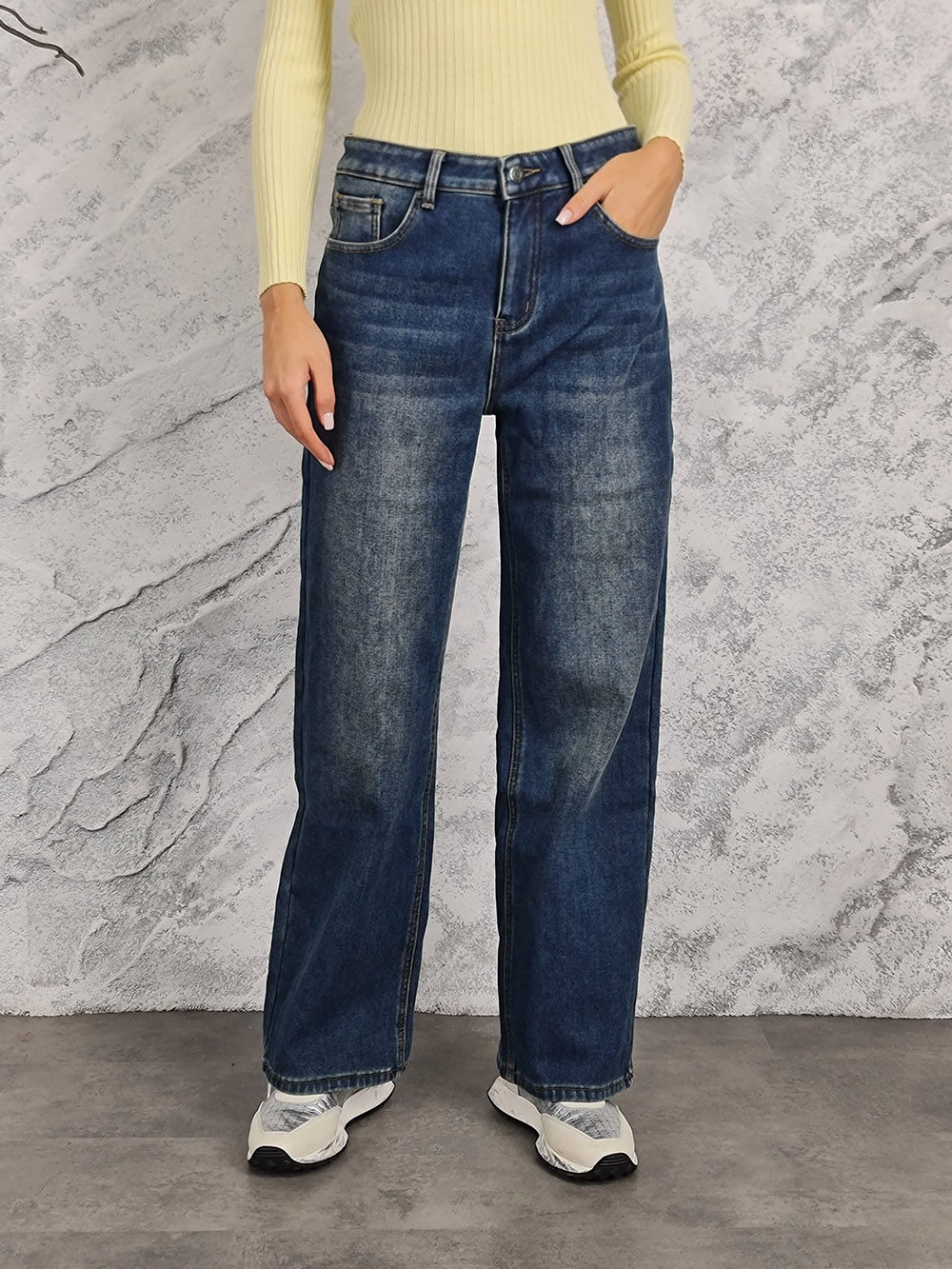 Джинсы утепленные Shaken синие, фотография №1