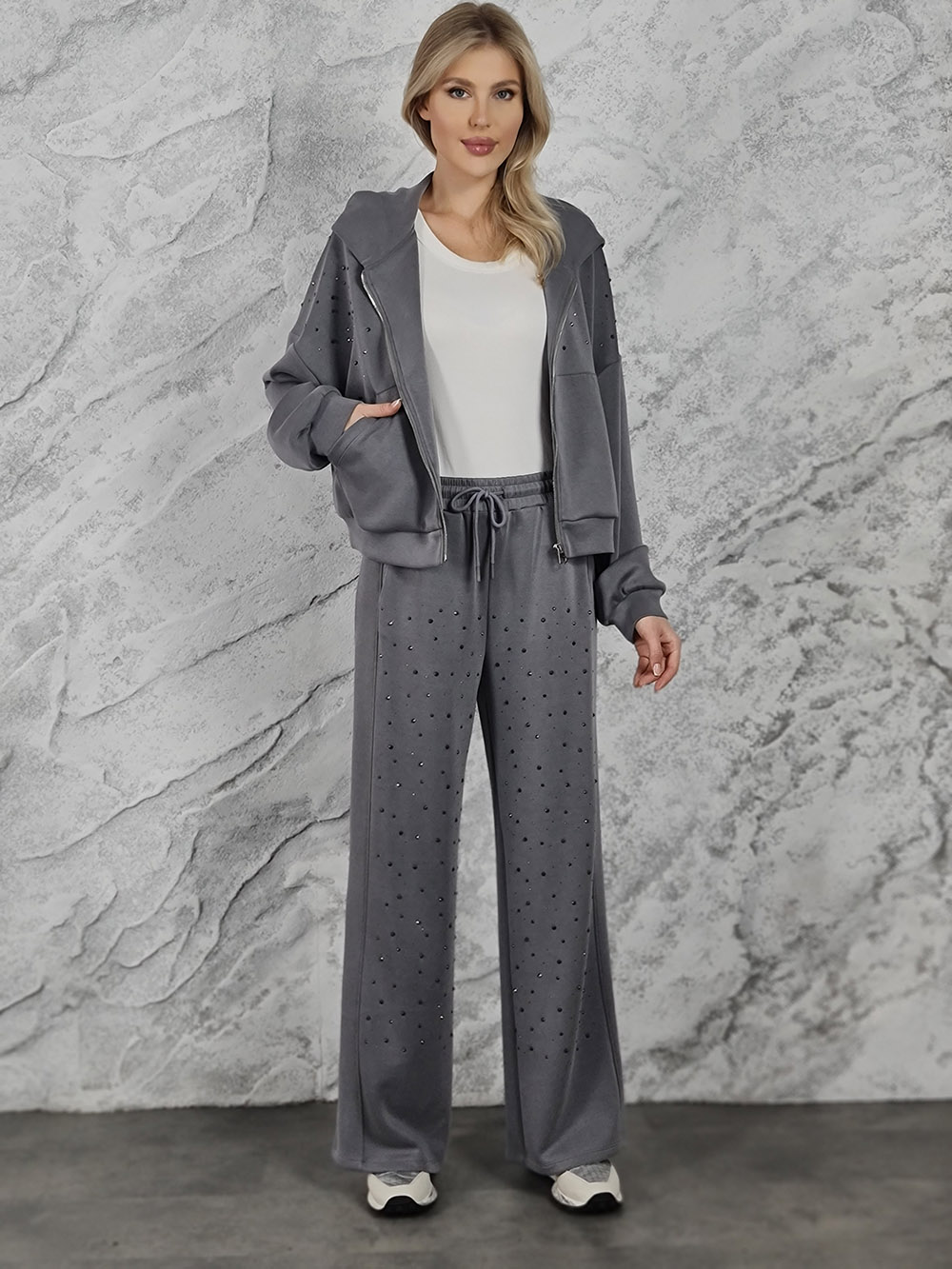 Костюм Imperial спортшик со стразами серый, фотография №4