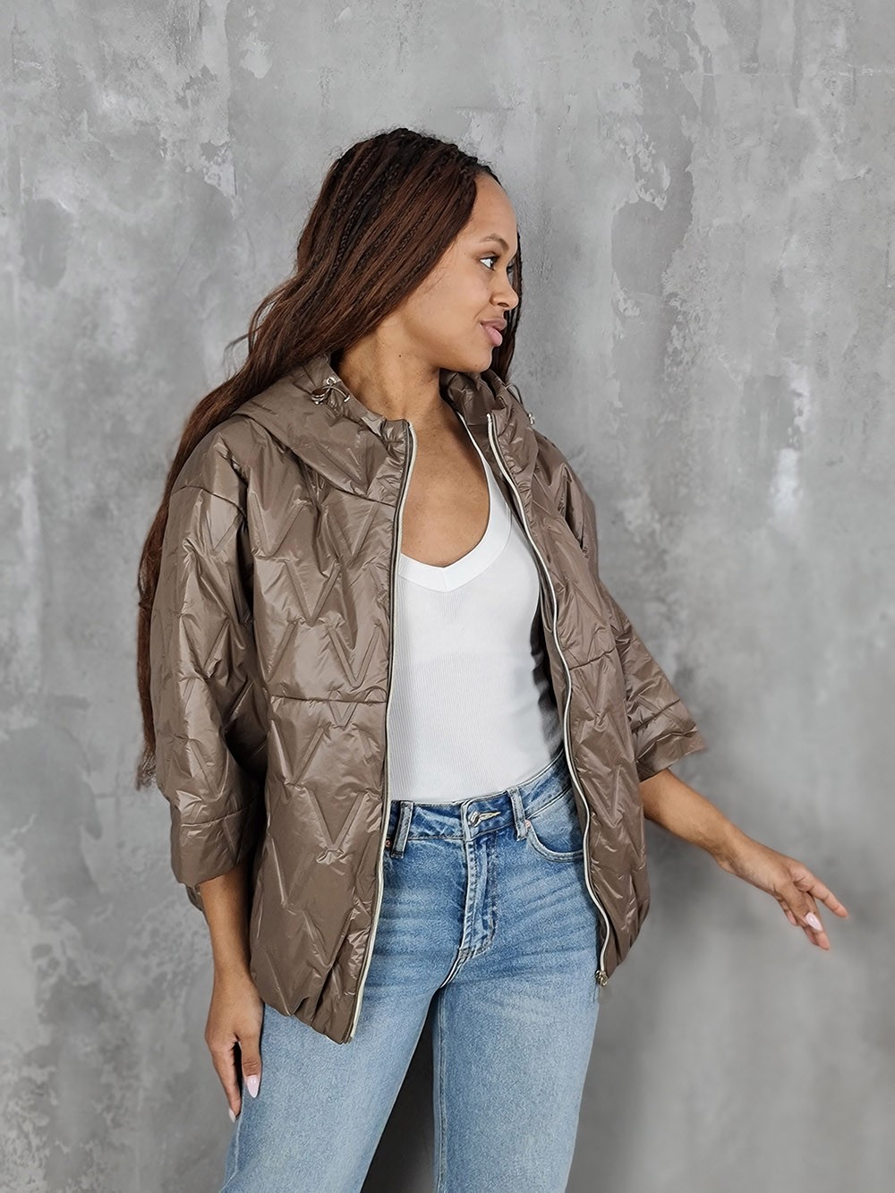 Куртка Monte Cervino широкая на молнии карамель , фотография №1