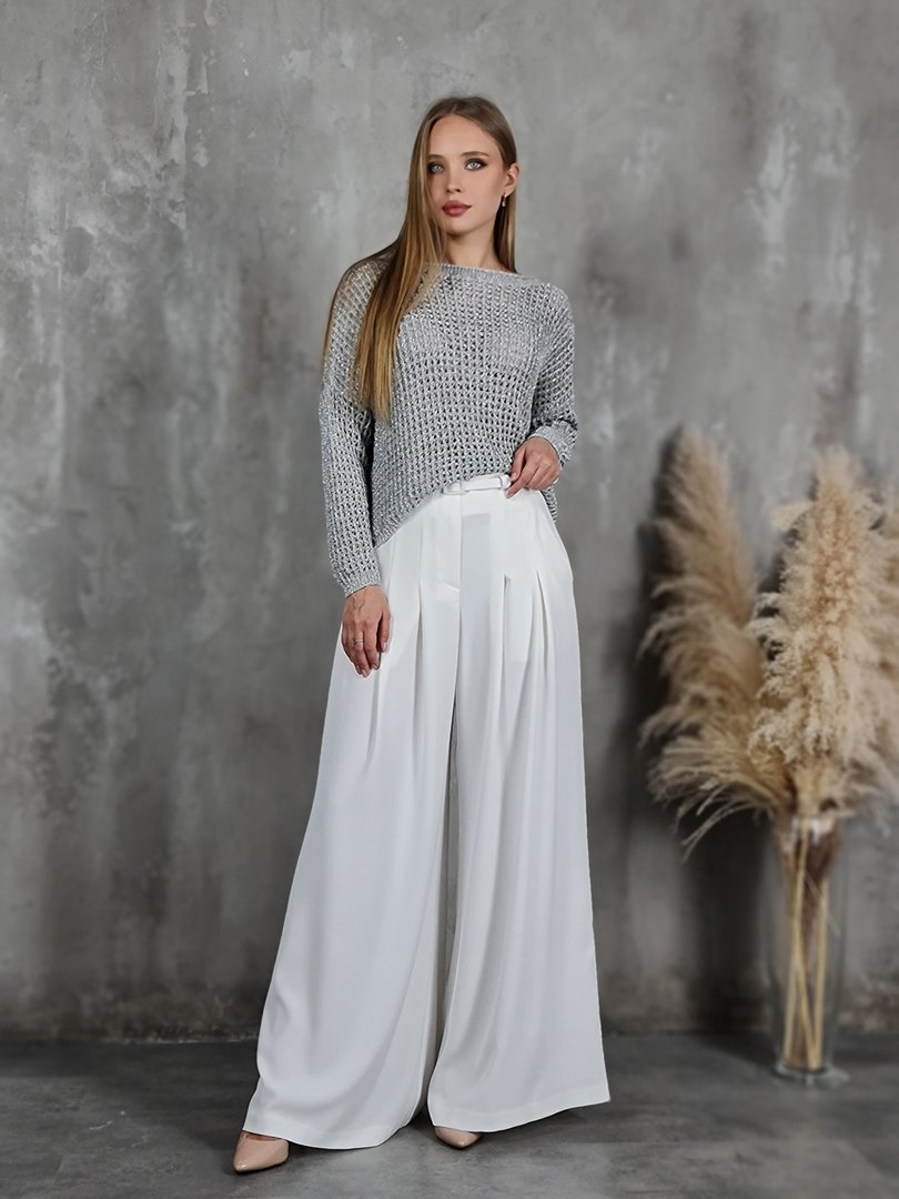 Джемпер-сетка Vicolo с люрексом серый, фотография №2