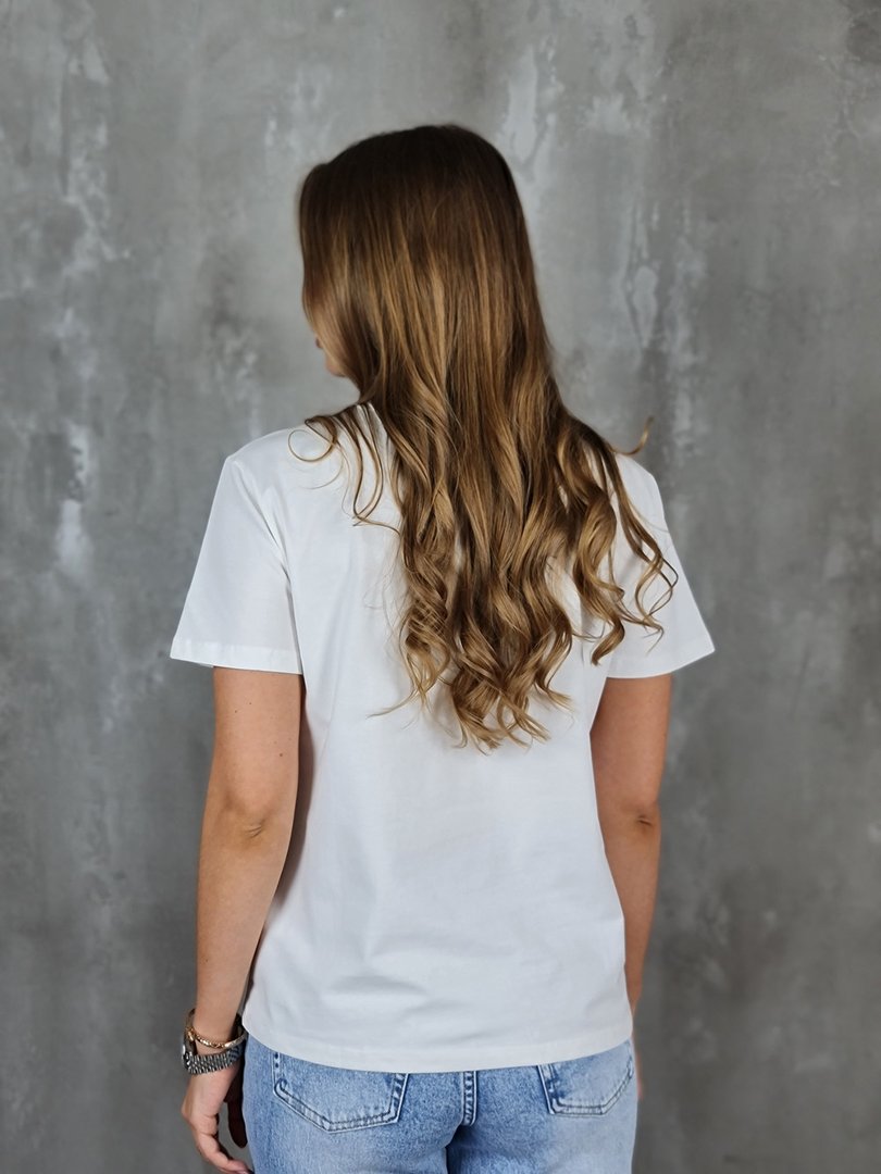 Футболка li.fe style с синей надписью LOVE белая, фотография №3