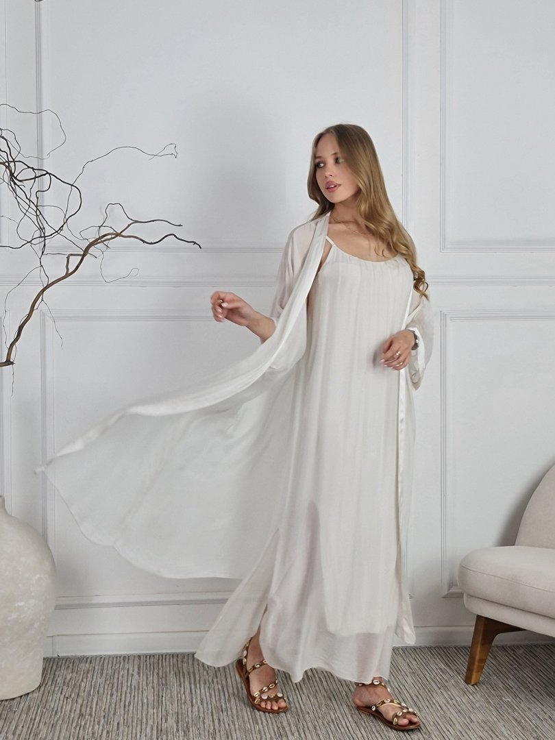 Накидка Silk New шелковая молочная, фотография №1