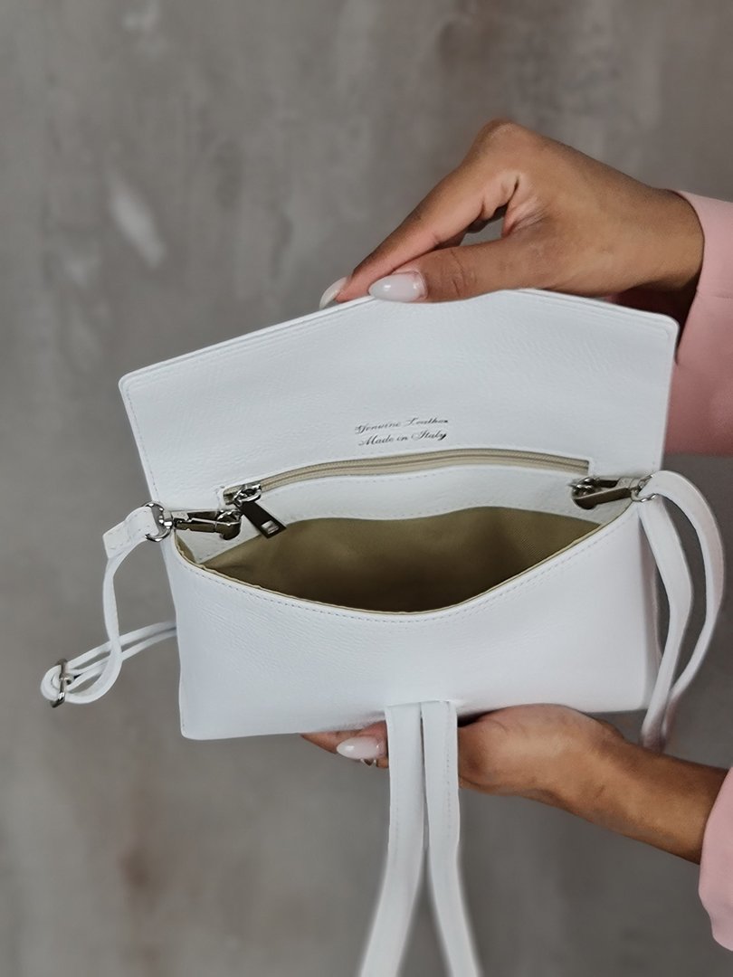 Сумка My Little Italy с ручкой-петелькой белая, фотография №3