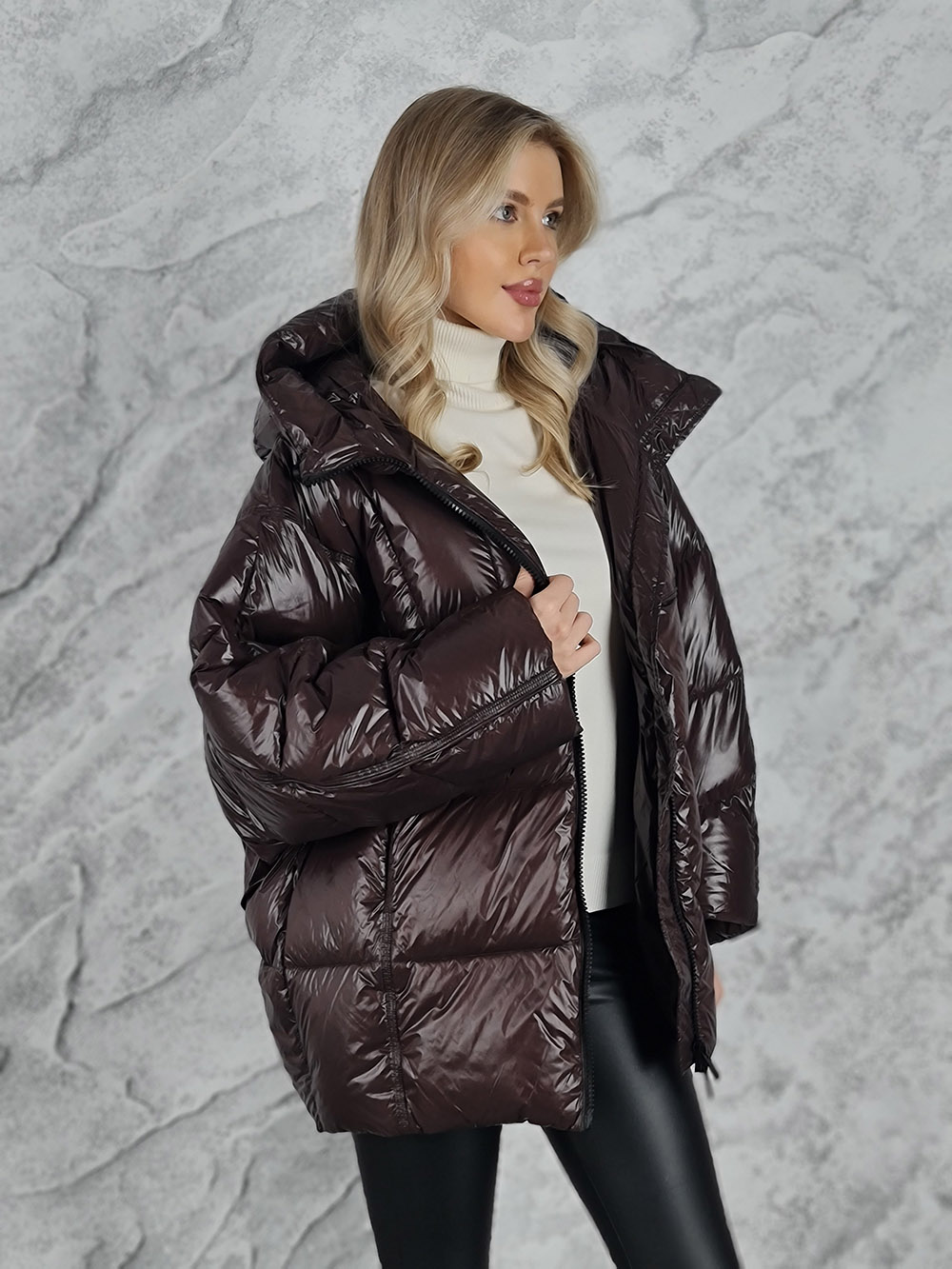 Куртка Vicolo с капюшоном шоколад, фотография №2