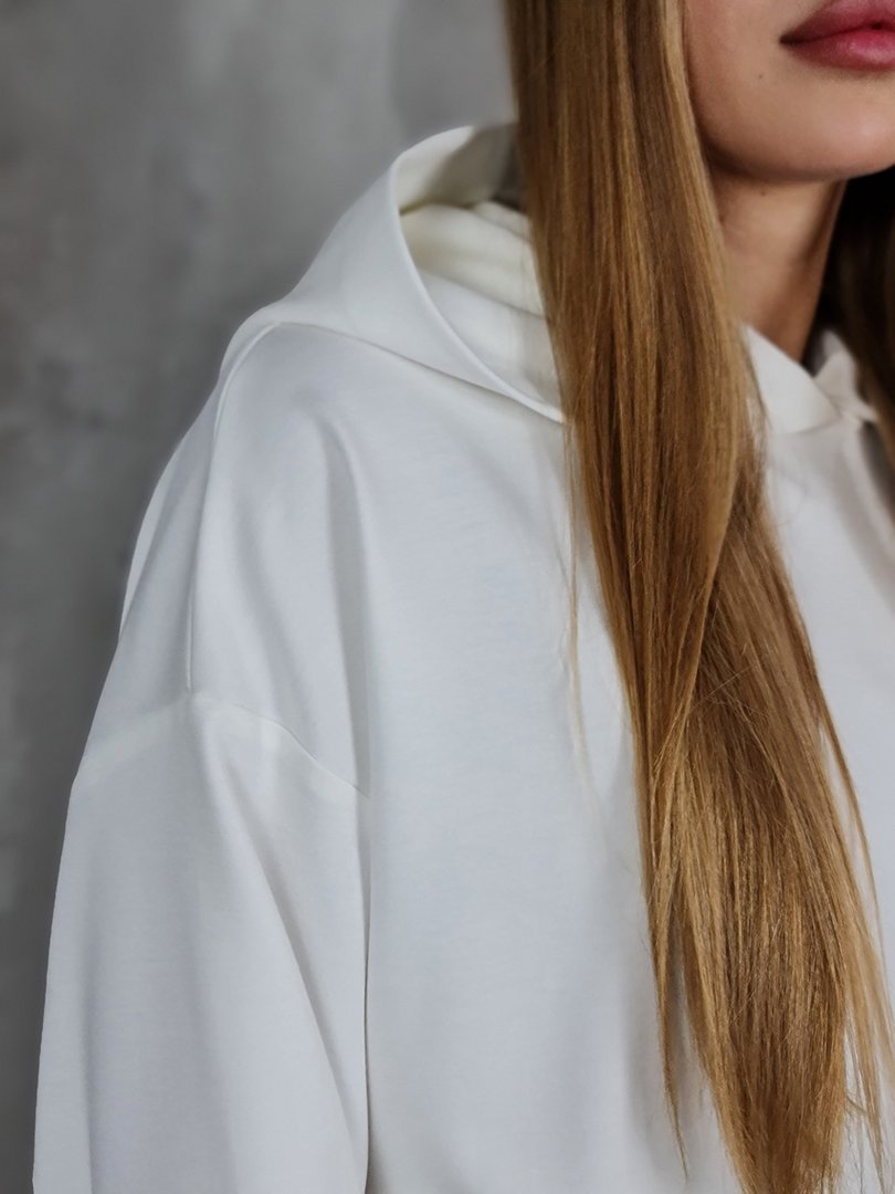 Платье Imperial с черными вставками белое, фотография №5