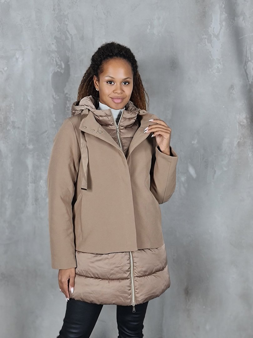 Куртка Ellen Rose комбинированная карамельная , фотография №2