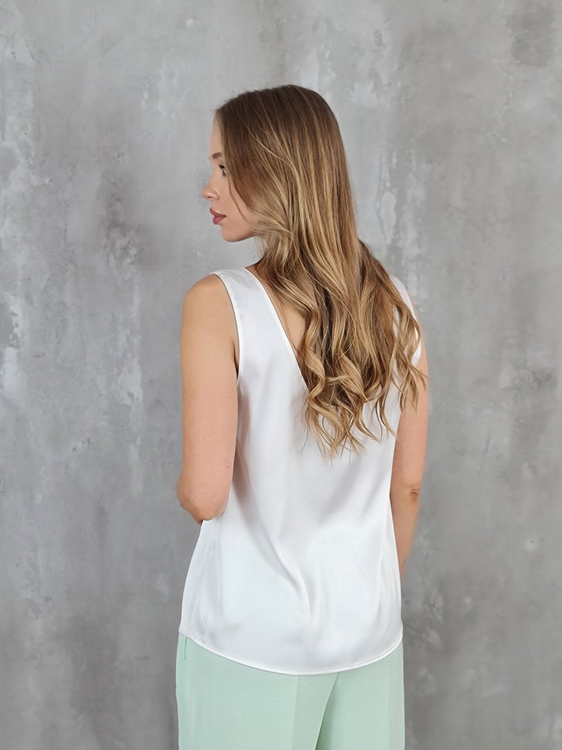 Топ Imperial атласный белый, фотография №2