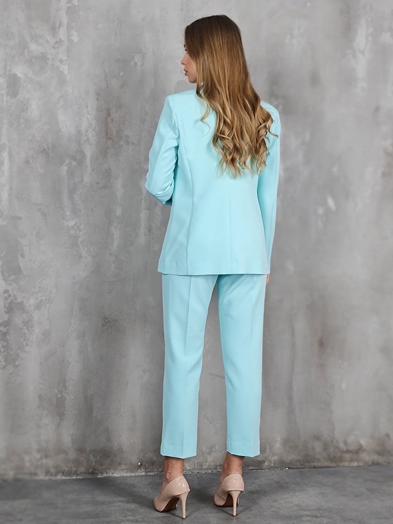Костюм Maryley пиждак и брюки на резинке ментол, фотография №3