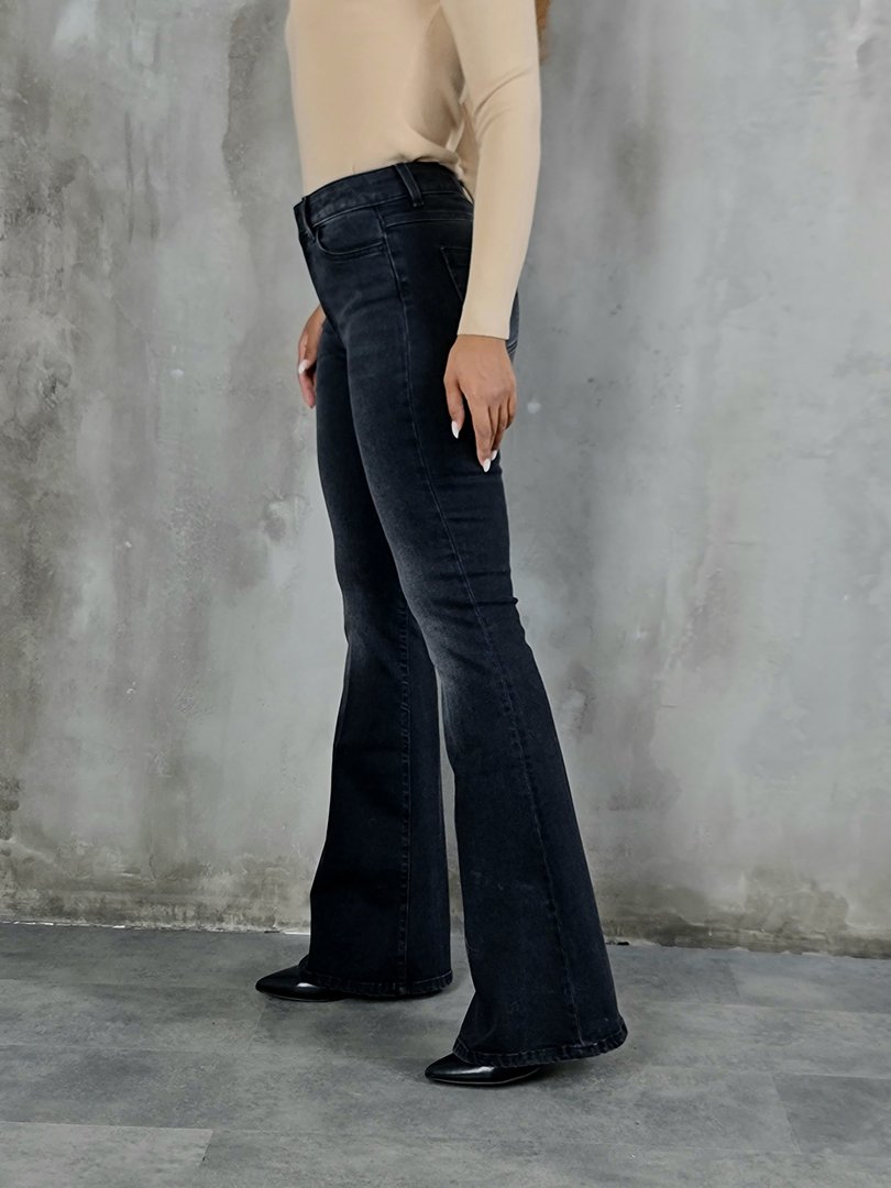 Джинсы Vicolo клёш тёмно-серые , фотография №4