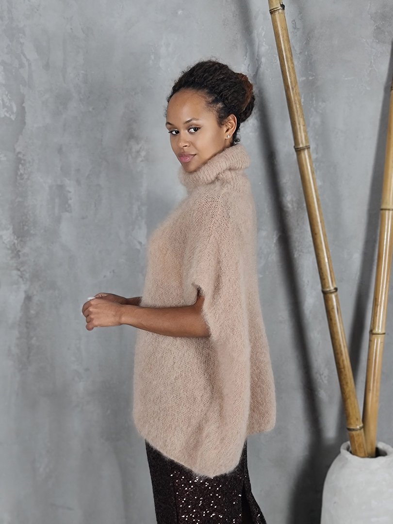 Жилет Adele & Beautty tricot бэби мохер бежевый, фотография №3