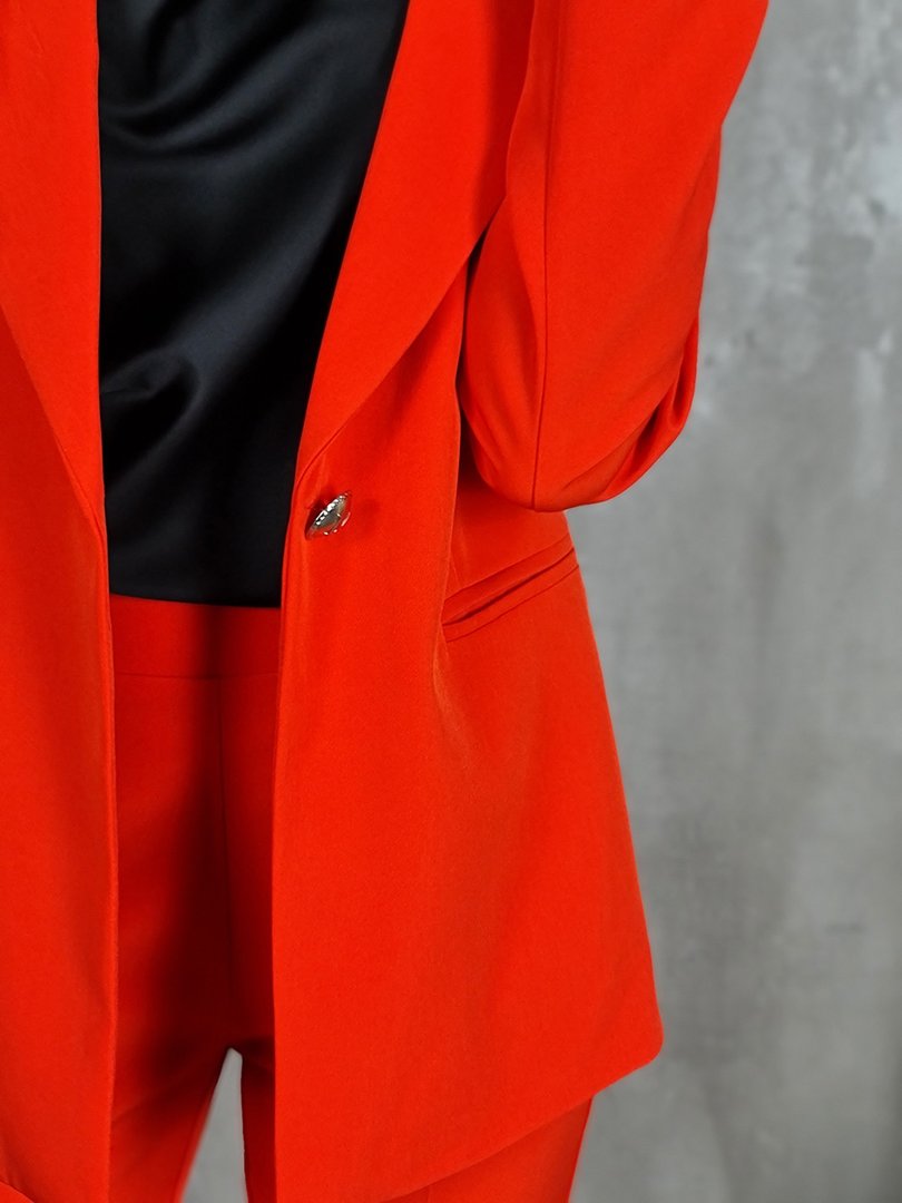 Костюм Maryley пиждак и брюки на резинке красный, фотография №6