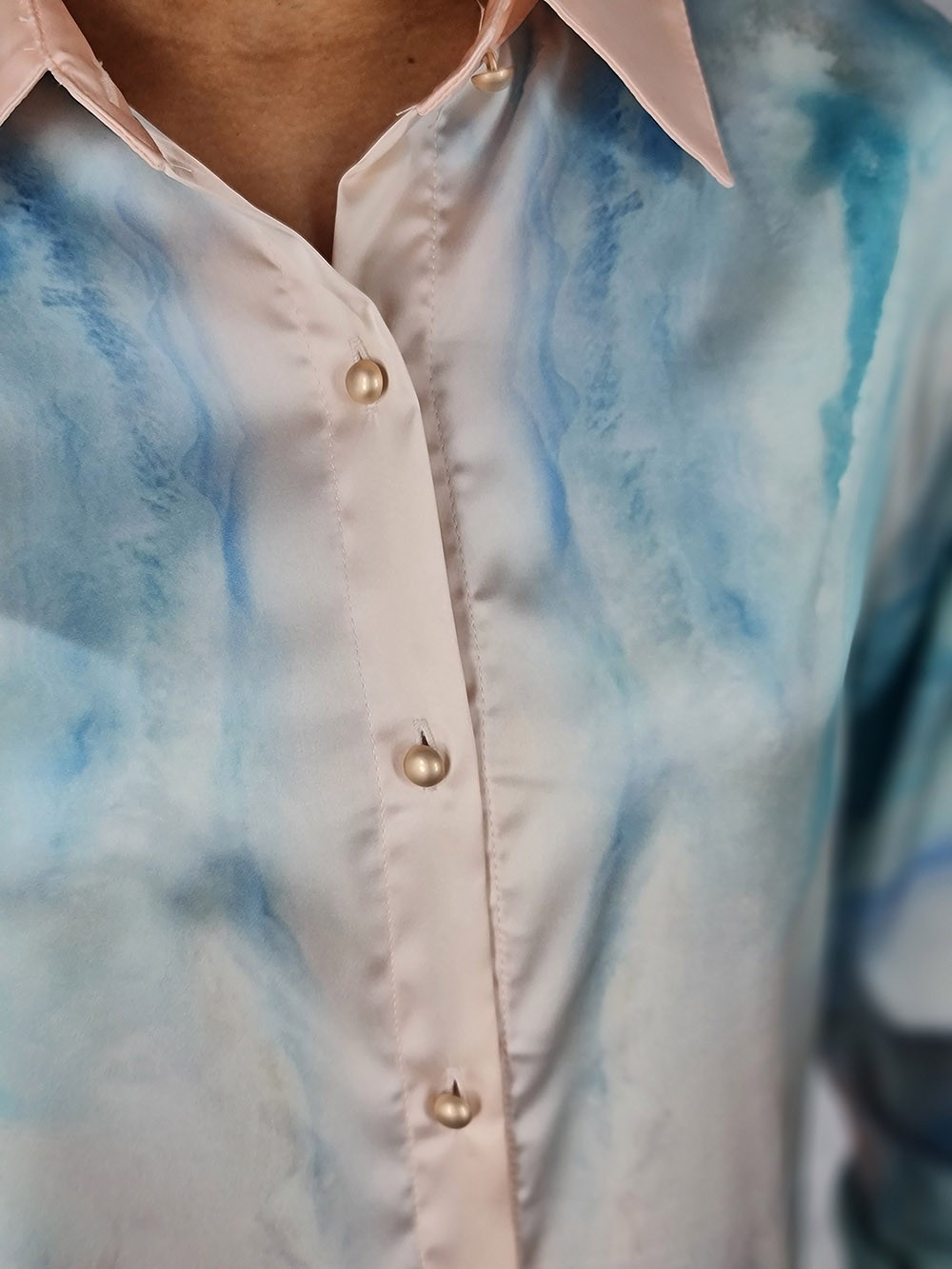 Костюм KOTHE атласный бирюзовый, фотография №4