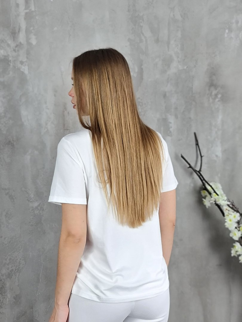 Футболка Y Two со слонами и голубой надписью , фотография №2