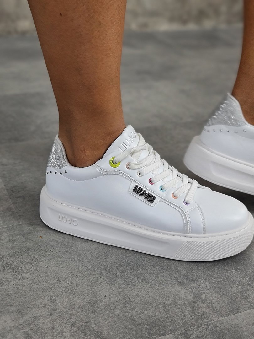 Кеды Liu Jo с цветными деталями белые , фотография №3