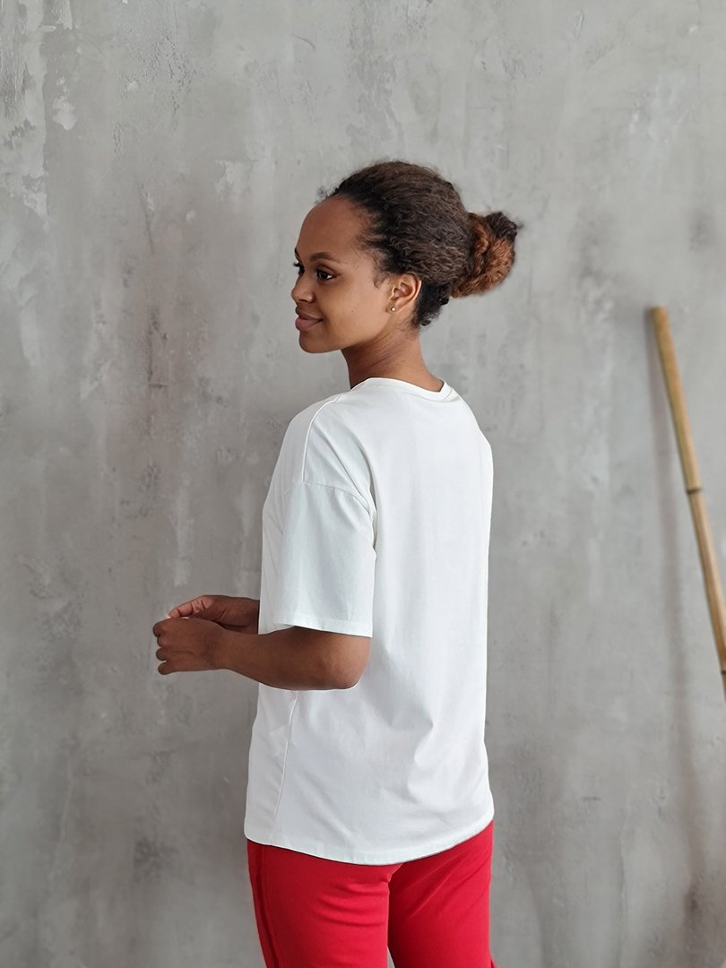 Футболка MIHO'S базовая молочная, фотография №2