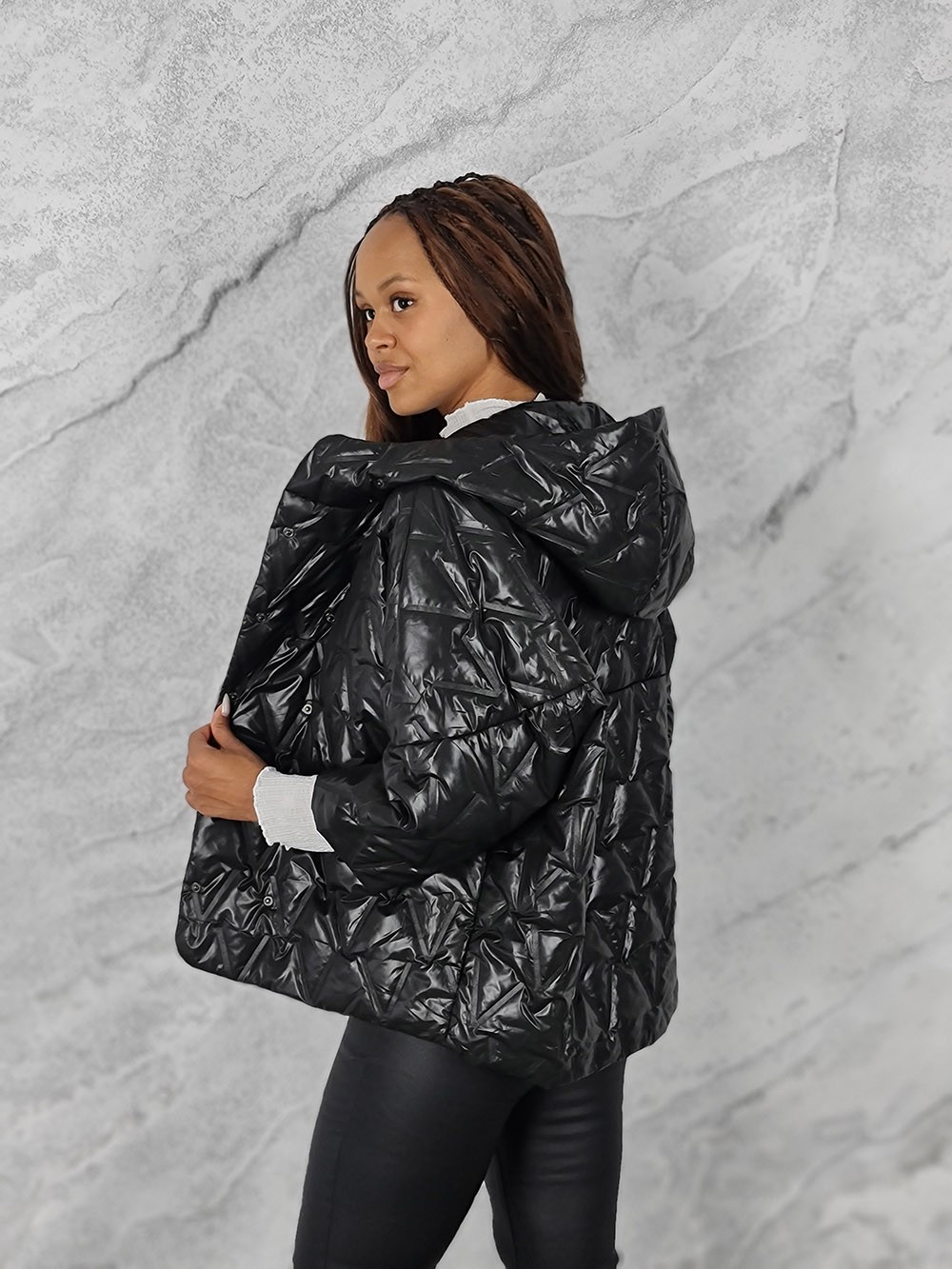 Куртка Monte Cervino рукав 3/4 на кнопках черная, фотография №2