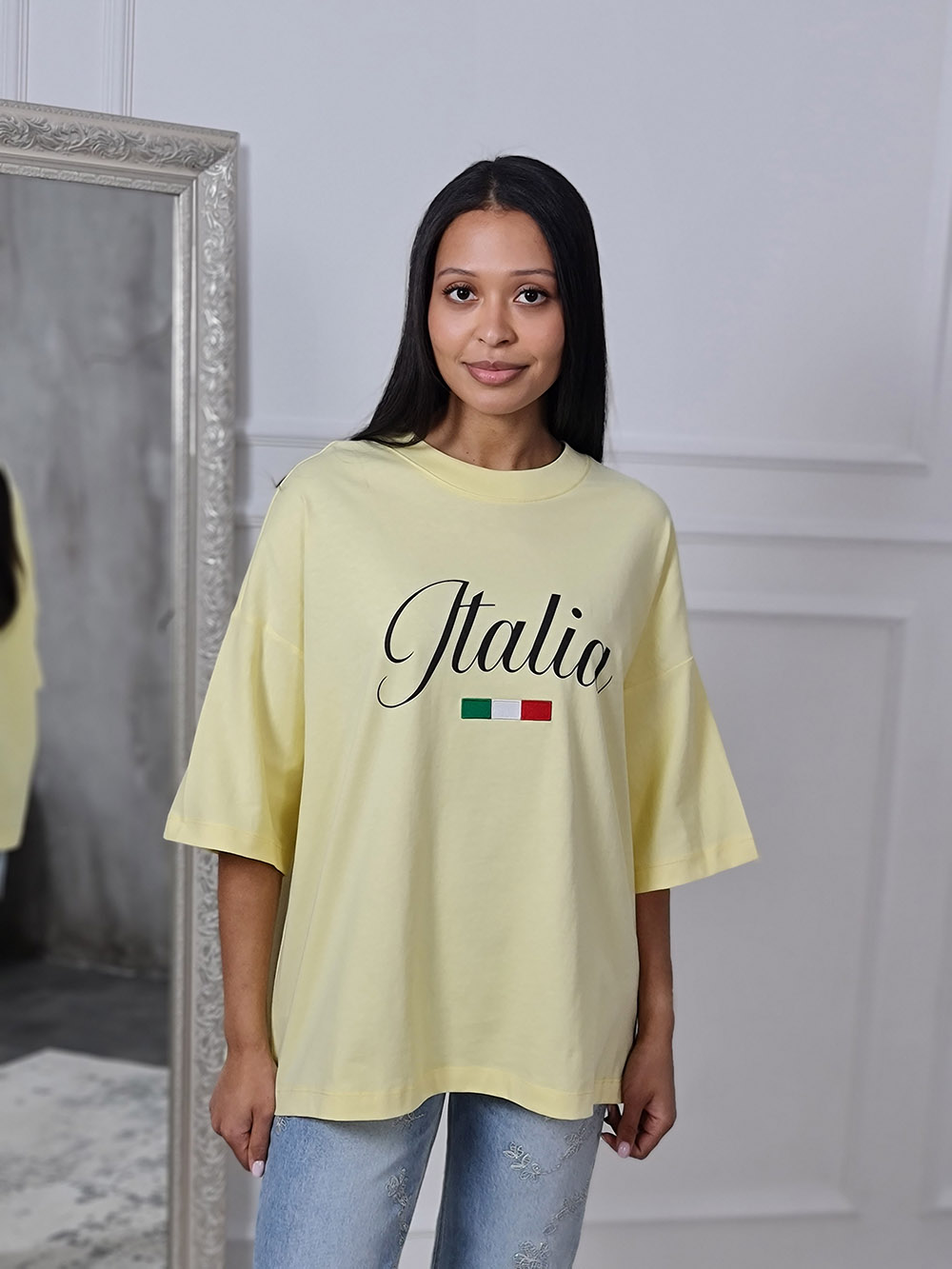 Футболка Barbara Alvisi "ITALIA" желтая , фотография №1