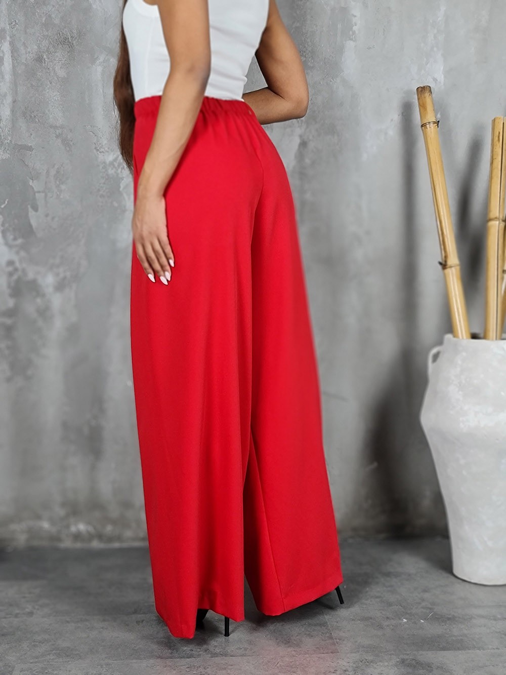 Брюки Imperial на резинке красные , фотография №4