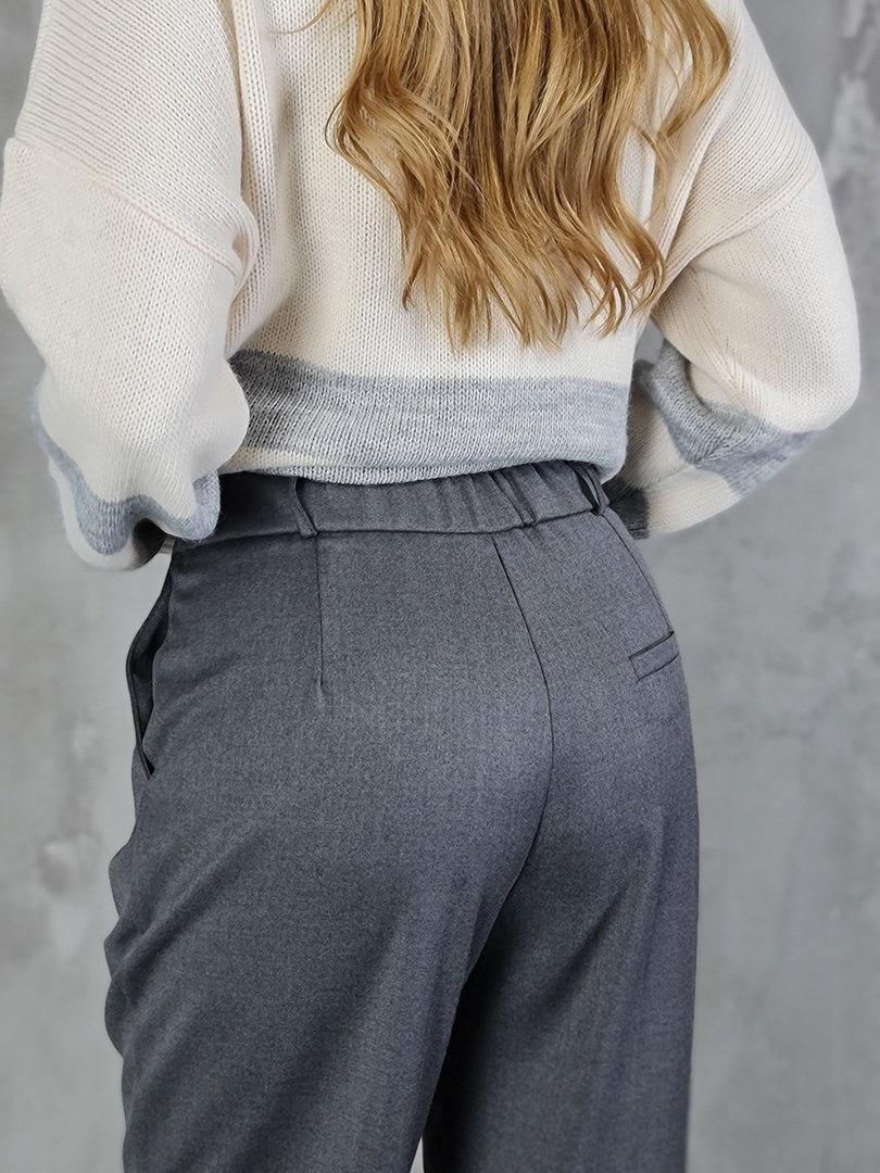 Брюки Imperial с подворотами серые, фотография №4