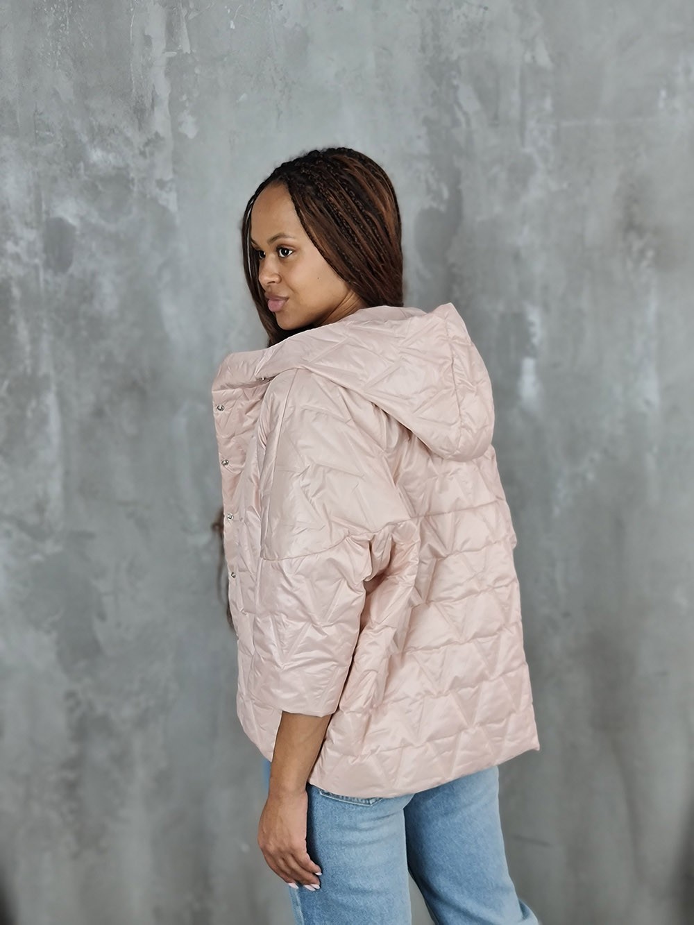 Куртка Monte Cervino рукав 3/4 на кнопках пудра, фотография №3