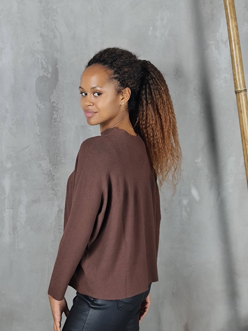 Джемпер Kontatto безшовный коричневый, фотография №2