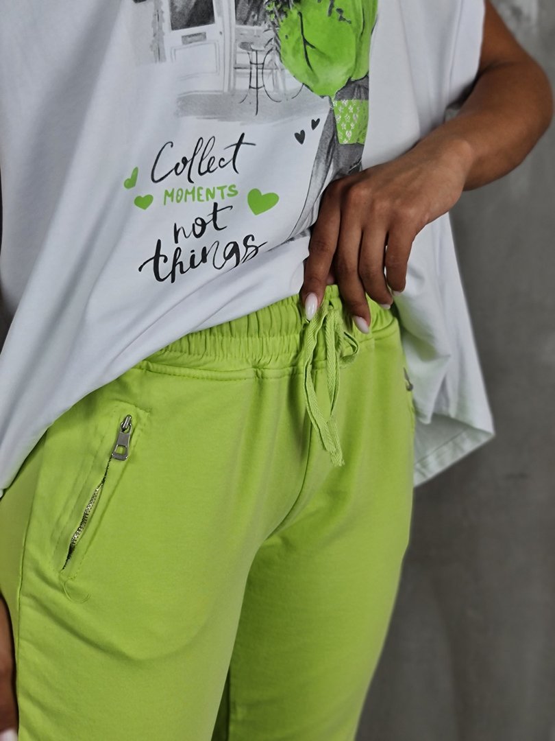 Брюки Naiif со скрытыми молниями лайм, фотография №5