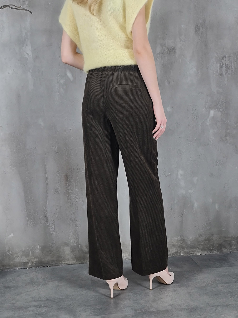 Брюки на резинке Imperial вельвет шоколад , фотография №3