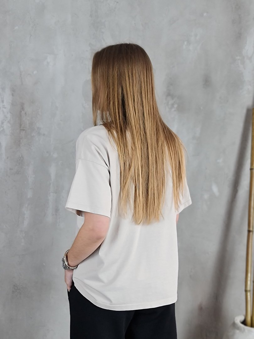 Футболка Vicolo с надписью A LA MER бежевая, фотография №3