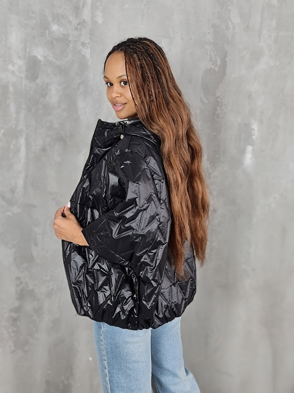 Куртка Monte Cervino широкая на молнии черная , фотография №2