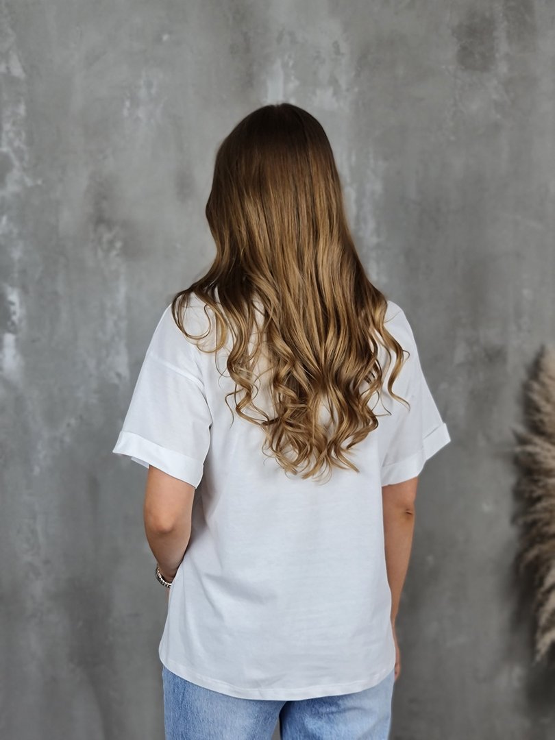 Футболка Imperial с принтом кисточкой белая, фотография №3