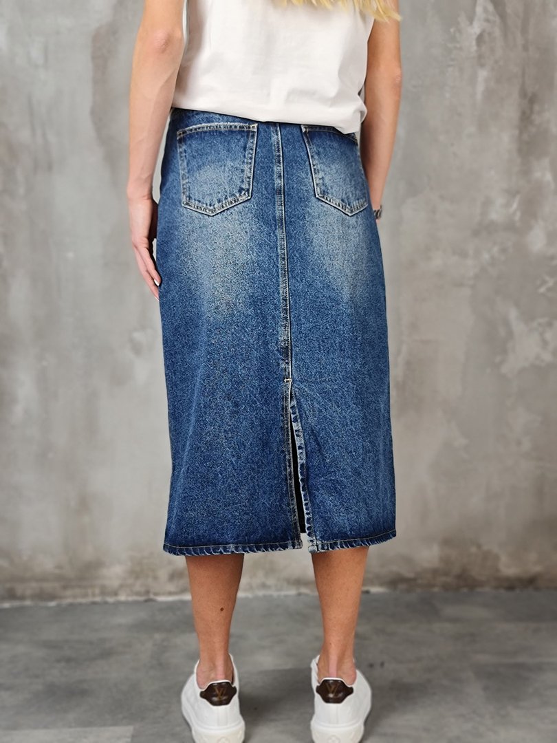 Юбка 3D Denim джинсовая синяя, фотография №6