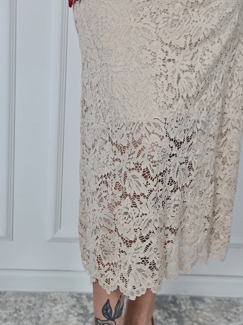 Платье J-Clair с кружевом макси бежевое , фотография №3