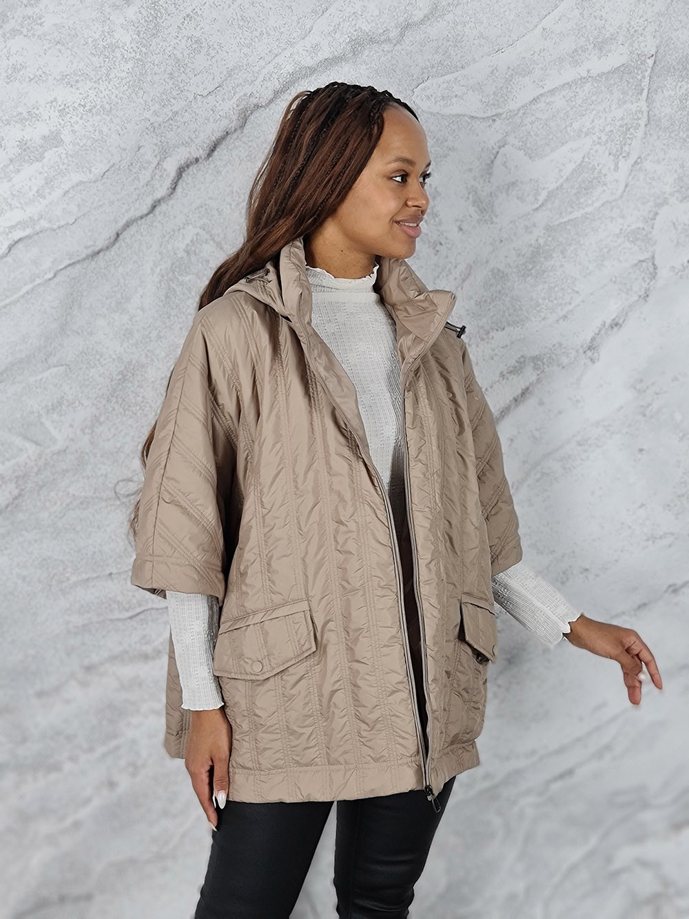 Куртка Monte Cervino рукава летучая мышь с капюшоном карамель, фотография №1