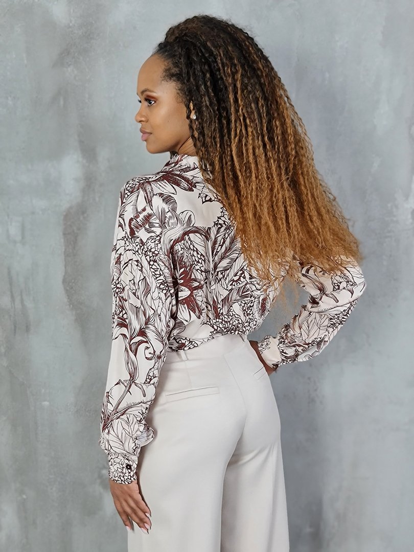 Брюки Imperial палаццо с карманами бежевые, фотография №5